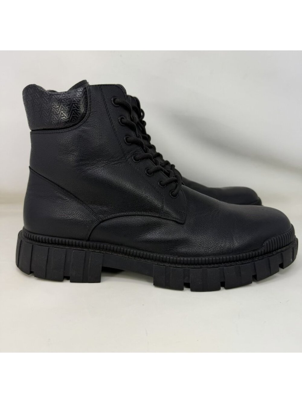 Aldo Newfield Side Zip Waterproof Lugged Leather Boots Black Men’s Size 12